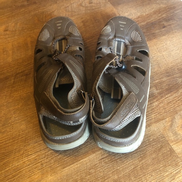 OrthoFeet Bio Fit 593 Men's Brown Leather Sandals Size 14 Medium - Picture 6 of 7